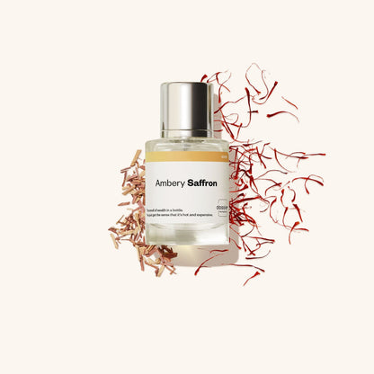Dossier - Ambery Saffron - Inspired by Baccarat Rouge 540 - Unisex EDP | 1.7 fl oz (50ml) - Dossier Ambery Saffron Eau de Parfum Unisex - Saffron Perfume - Long-Lasting, Vegan & Paraben-Free
