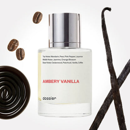 Dossier - Ambery Vanilla - Inspired by Black Opium - Women EDP | 1.7 fl oz (50ml) - Vanilla Perfume - Ambery Vanilla Eau de Parfum for Women - Vanilla Body Spray, Long-Lasting, Vegan